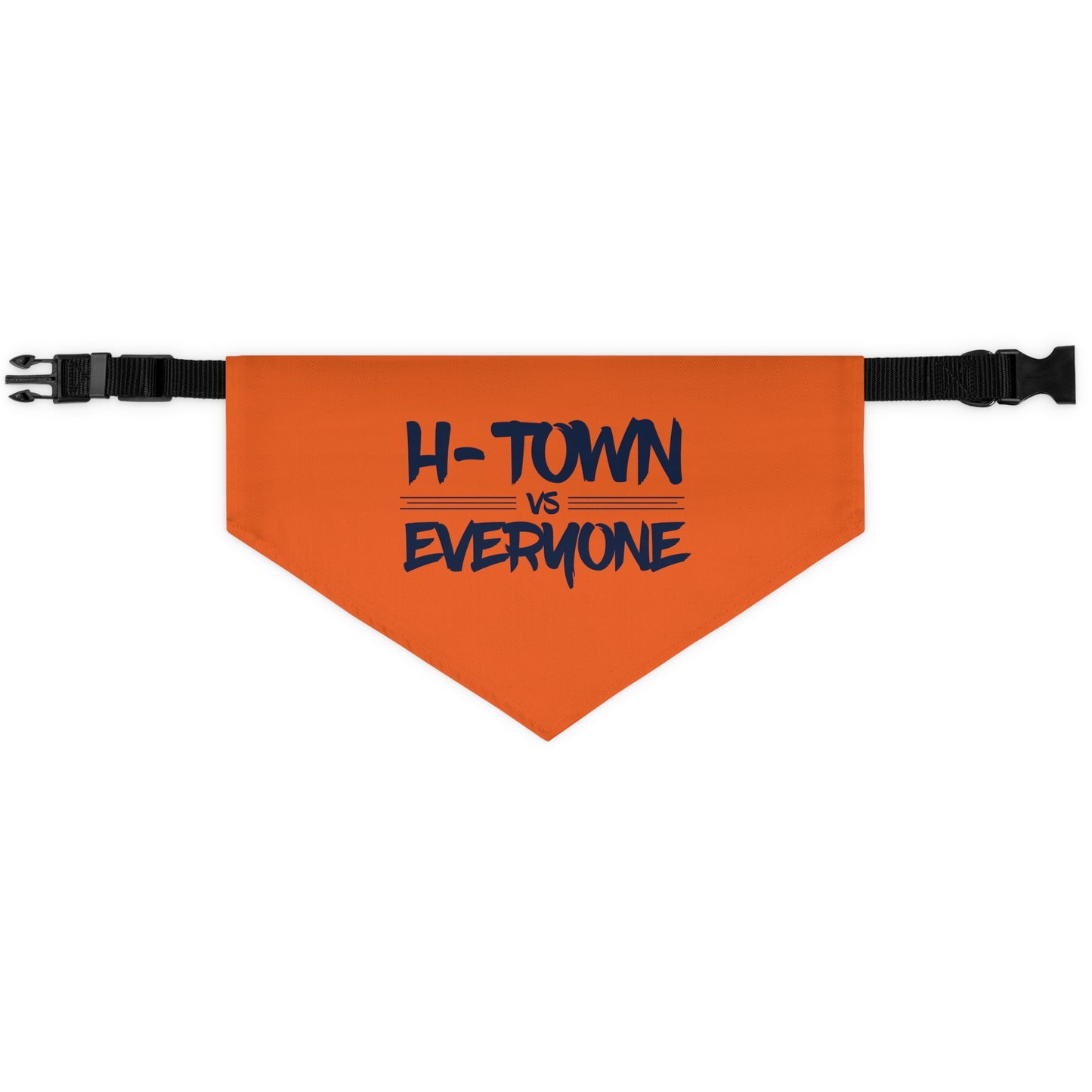 H-Town vs Everyone Pet Bandana Collar (orange/navy)