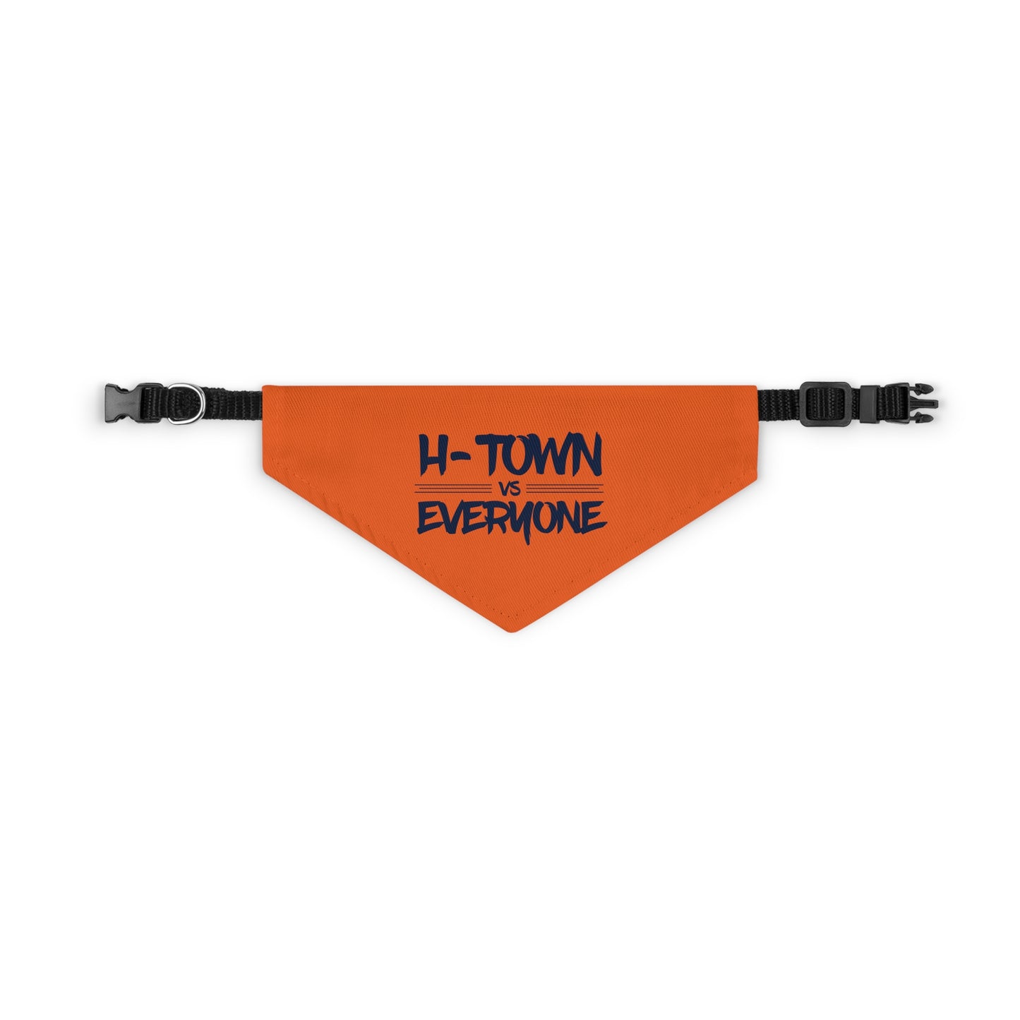 H-Town vs Everyone Pet Bandana Collar (orange/navy)