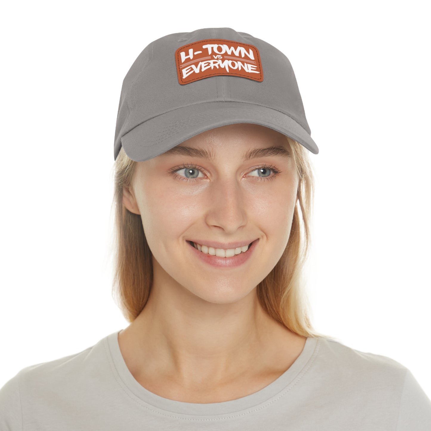 H-Town vs Everyone Leather Patch Dad Hat