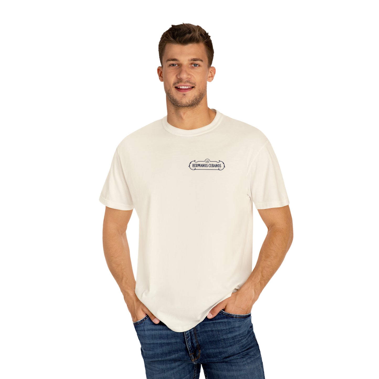 Los Hermanos Cubanos Premium Unisex Garment-Dyed T-shirt