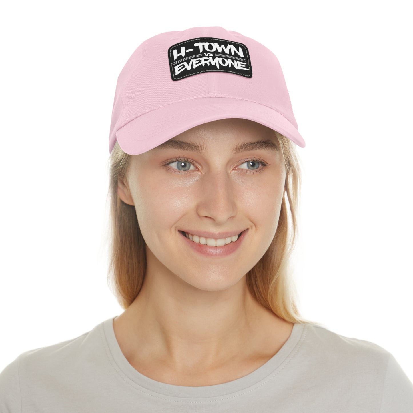 H-Town vs Everyone Leather Patch Dad Hat