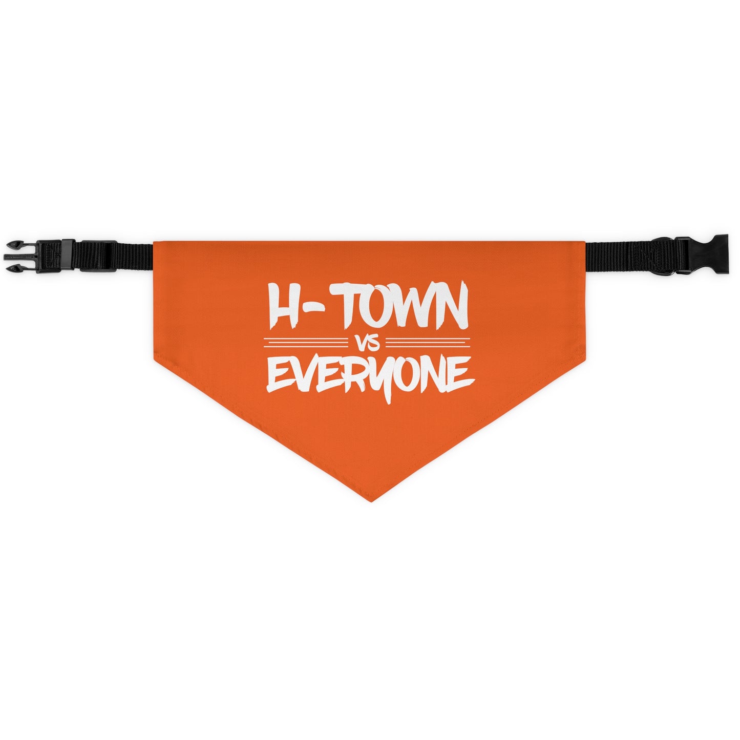 H-Town vs Everyone Pet Bandana Collar (orange/white)