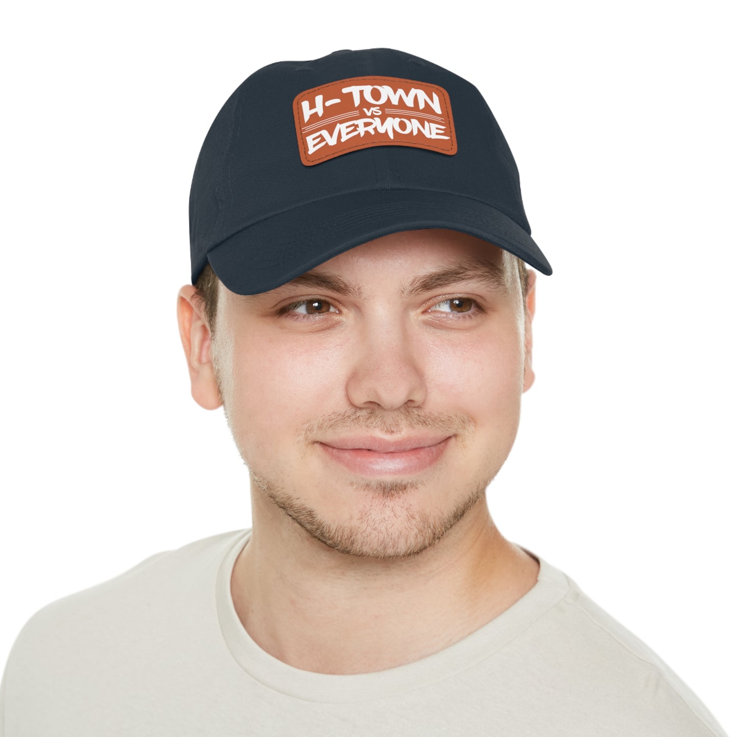 H-Town vs Everyone Leather Patch Dad Hat