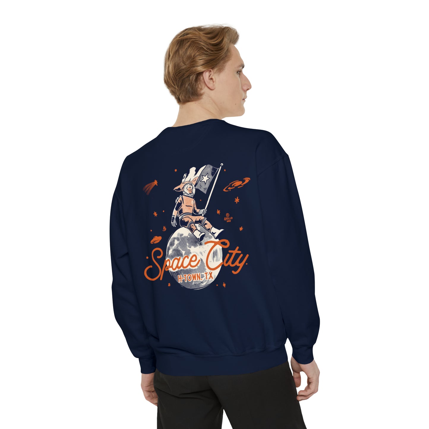 Space City Texas (Saturn) Unisex Comfort Colors Sweatshirt