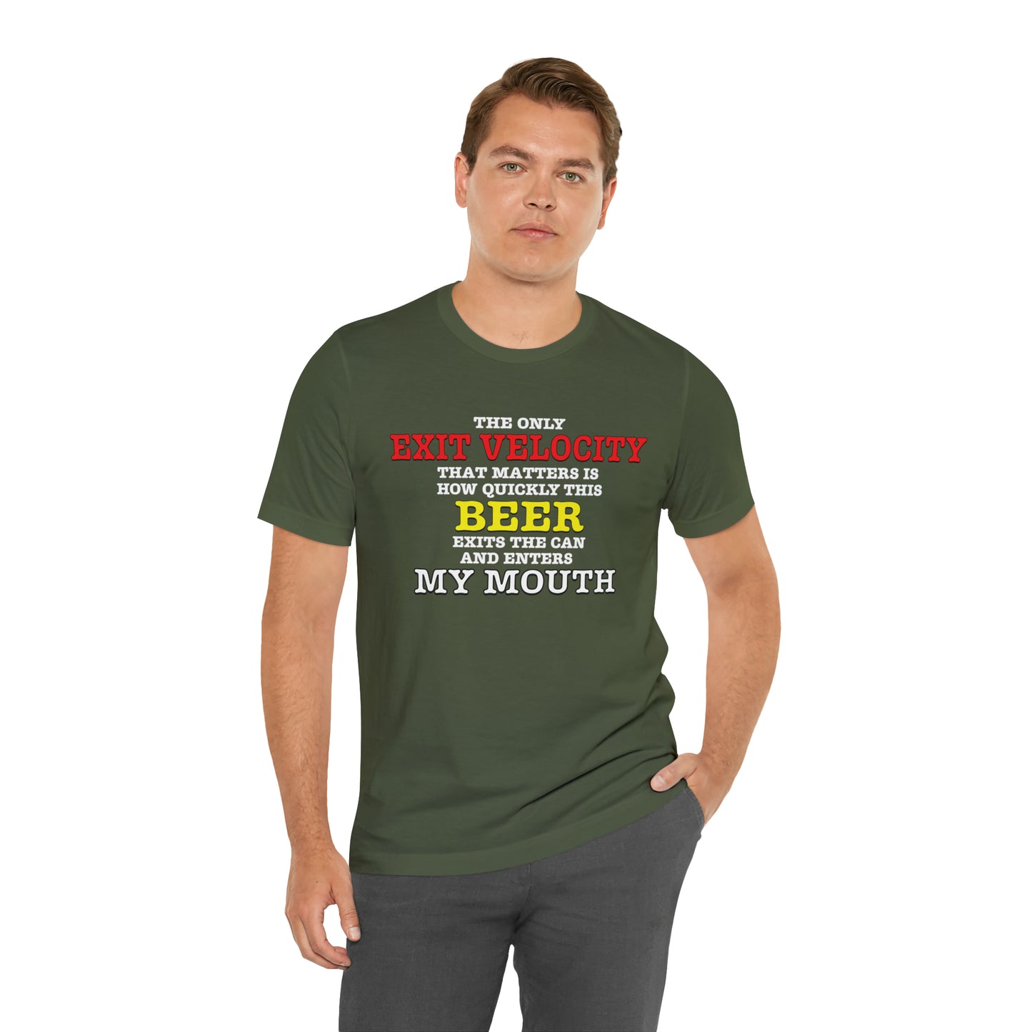 Beer Exit Velo Unisex Jersey Short Sleeve Tee