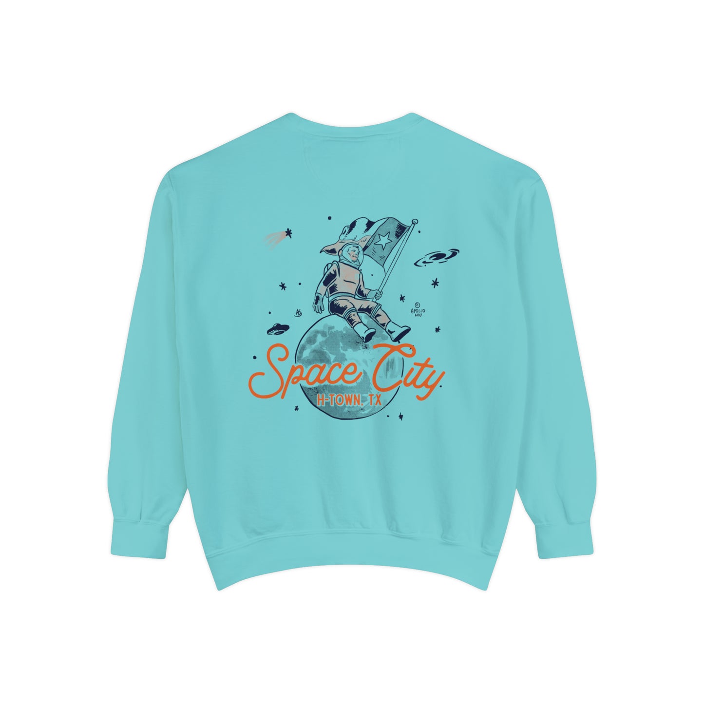 Space City Texas (Saturn) Unisex Comfort Colors Sweatshirt