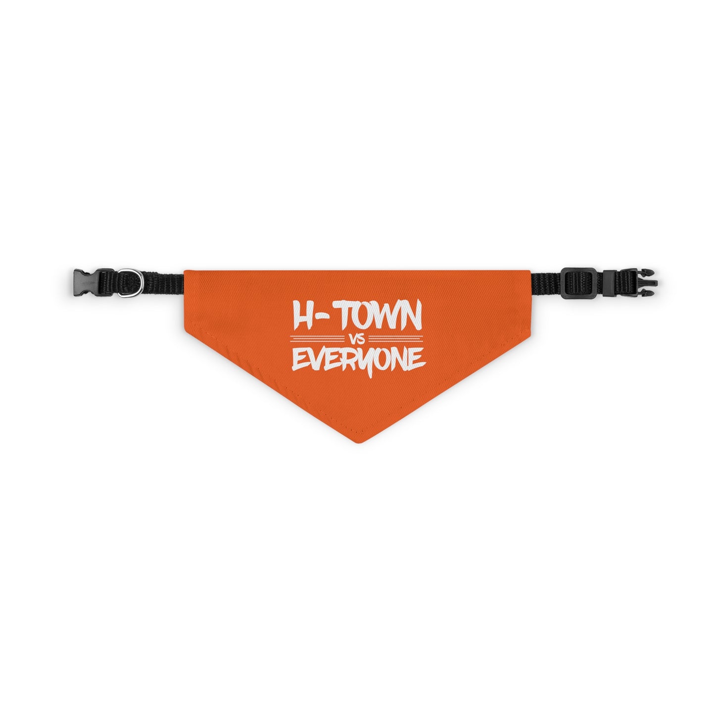 H-Town vs Everyone Pet Bandana Collar (orange/white)