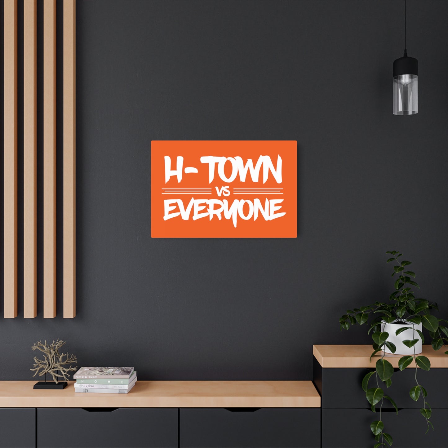 H-Town vs Everyone Metal Art Sign