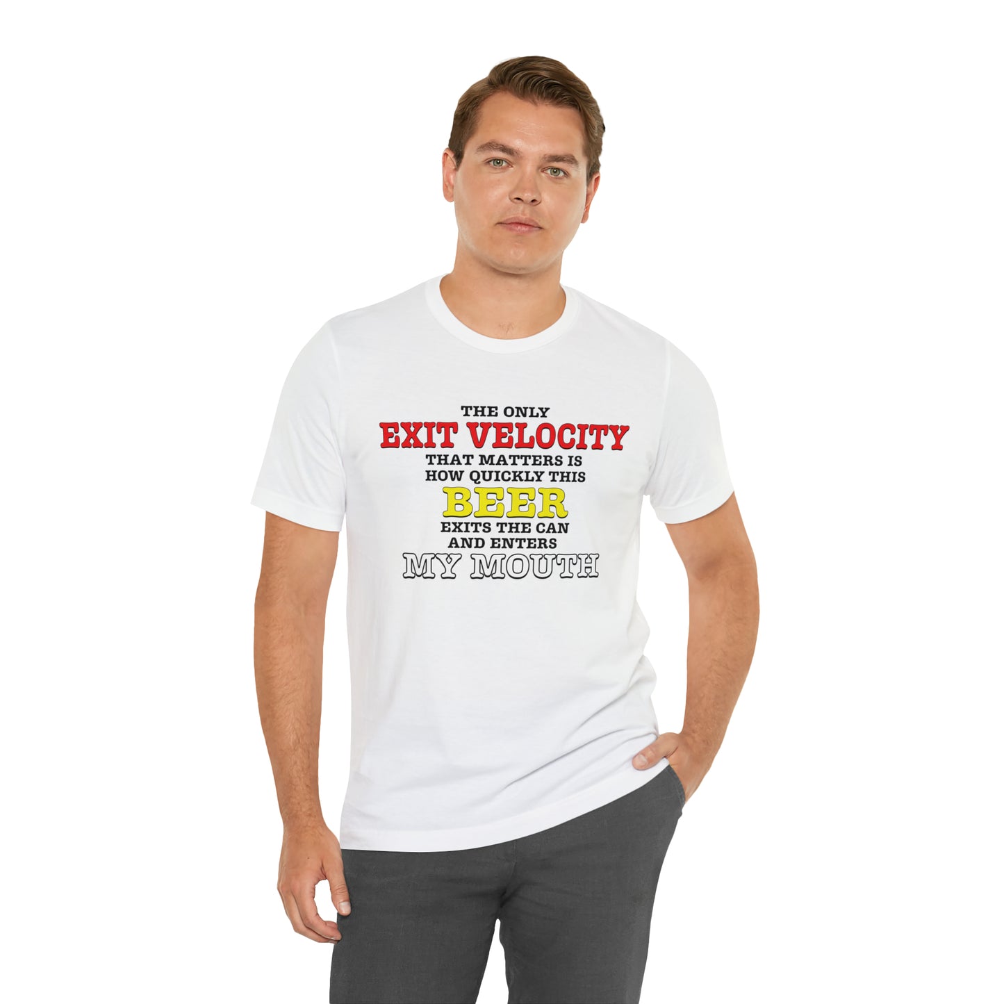 Beer Exit Velo Unisex Jersey Short Sleeve Tee