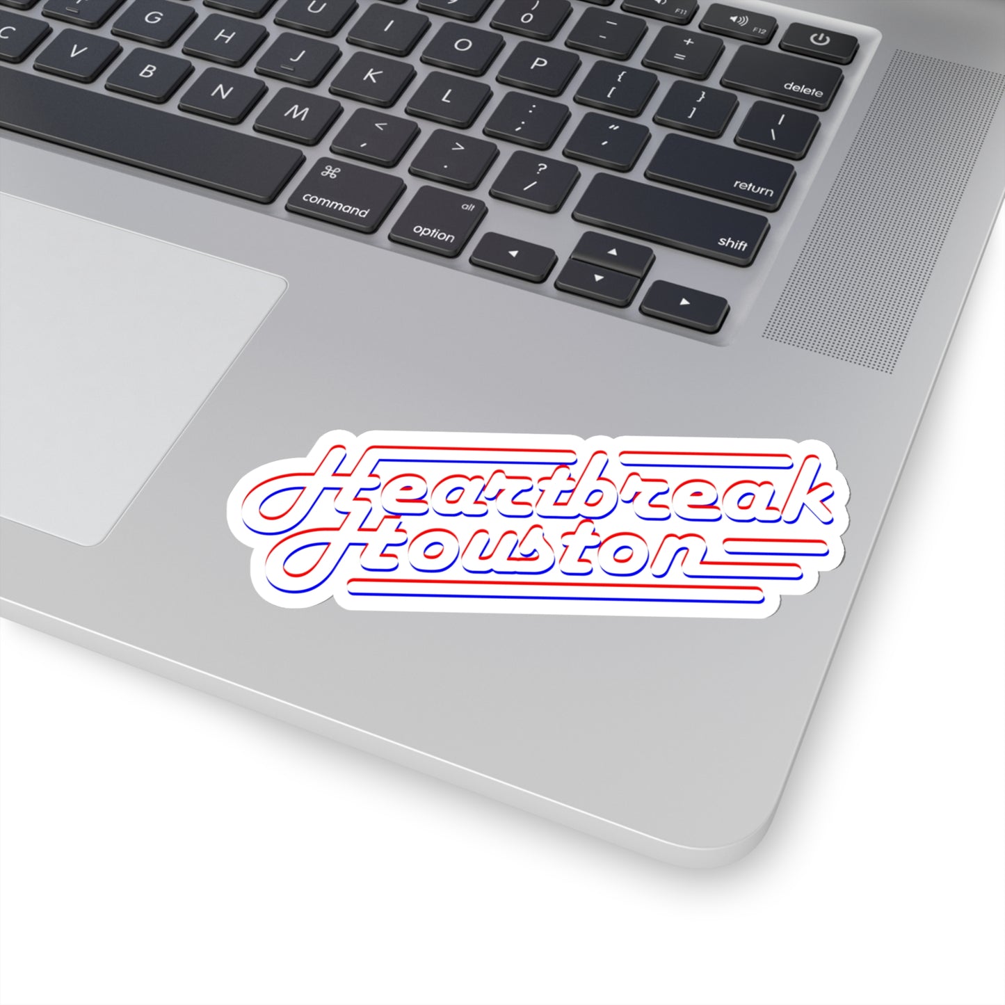 Heartbreak Houston Kiss-Cut Sticker (white)