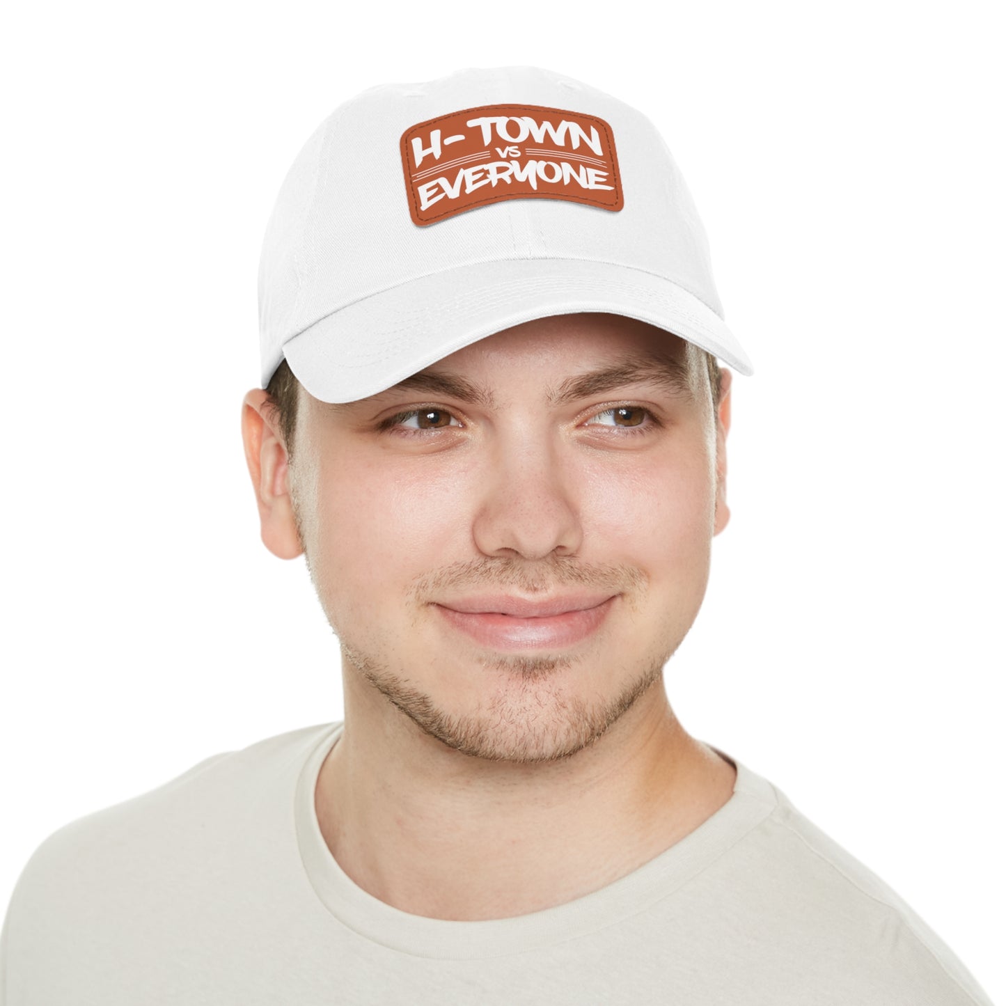 H-Town vs Everyone Leather Patch Dad Hat