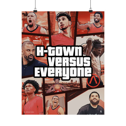 Htown GTA (Basketball) - Premium Matte Vertical Print