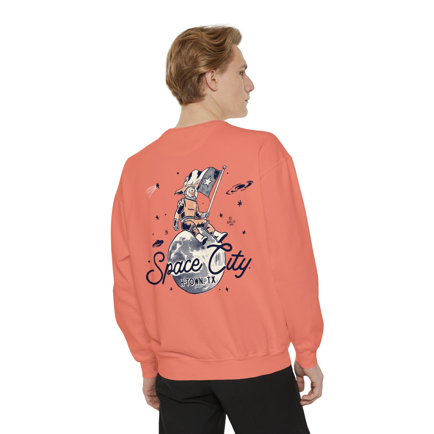 Space City Texas (Saturn) Unisex Comfort Colors Sweatshirt