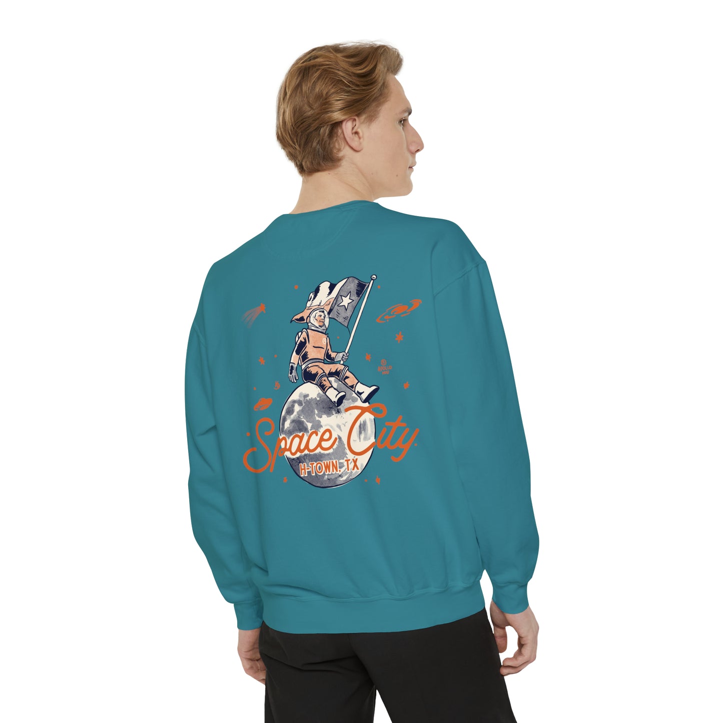 Space City Texas (Saturn) Unisex Comfort Colors Sweatshirt