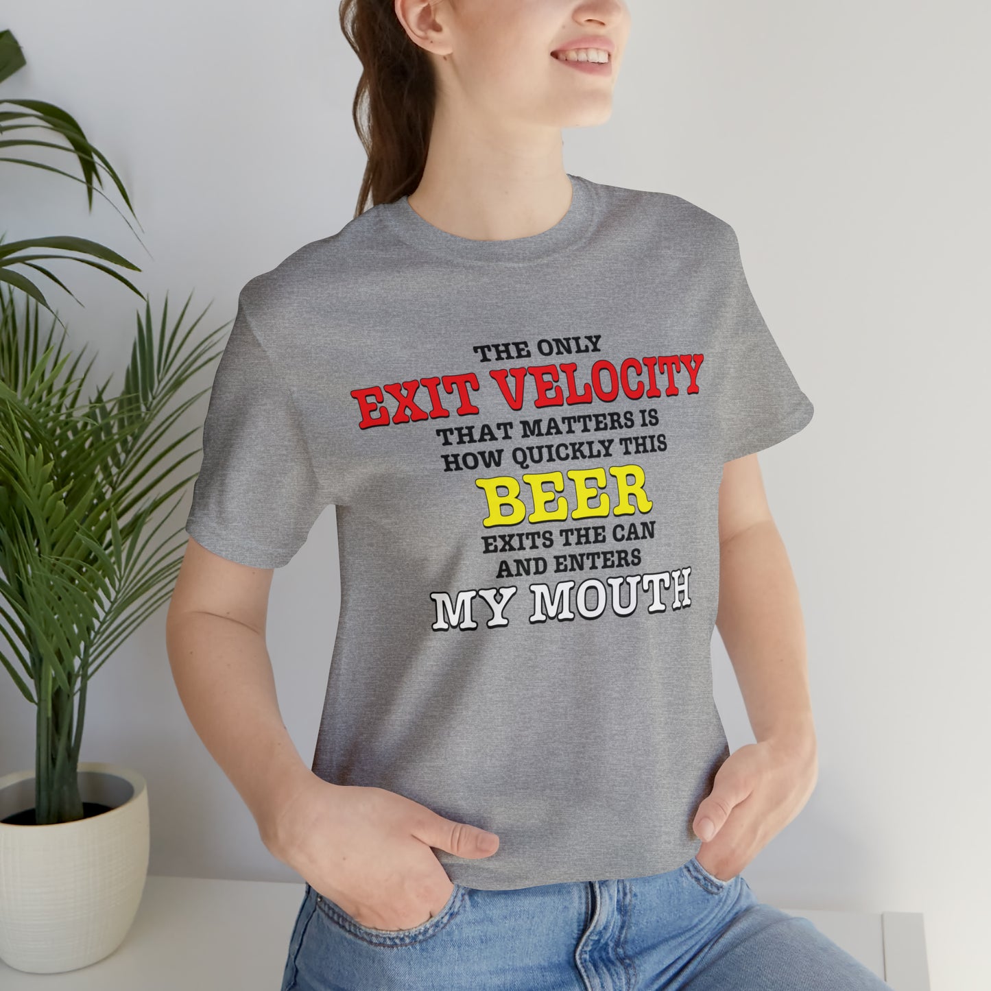 Beer Exit Velo Unisex Jersey Short Sleeve Tee