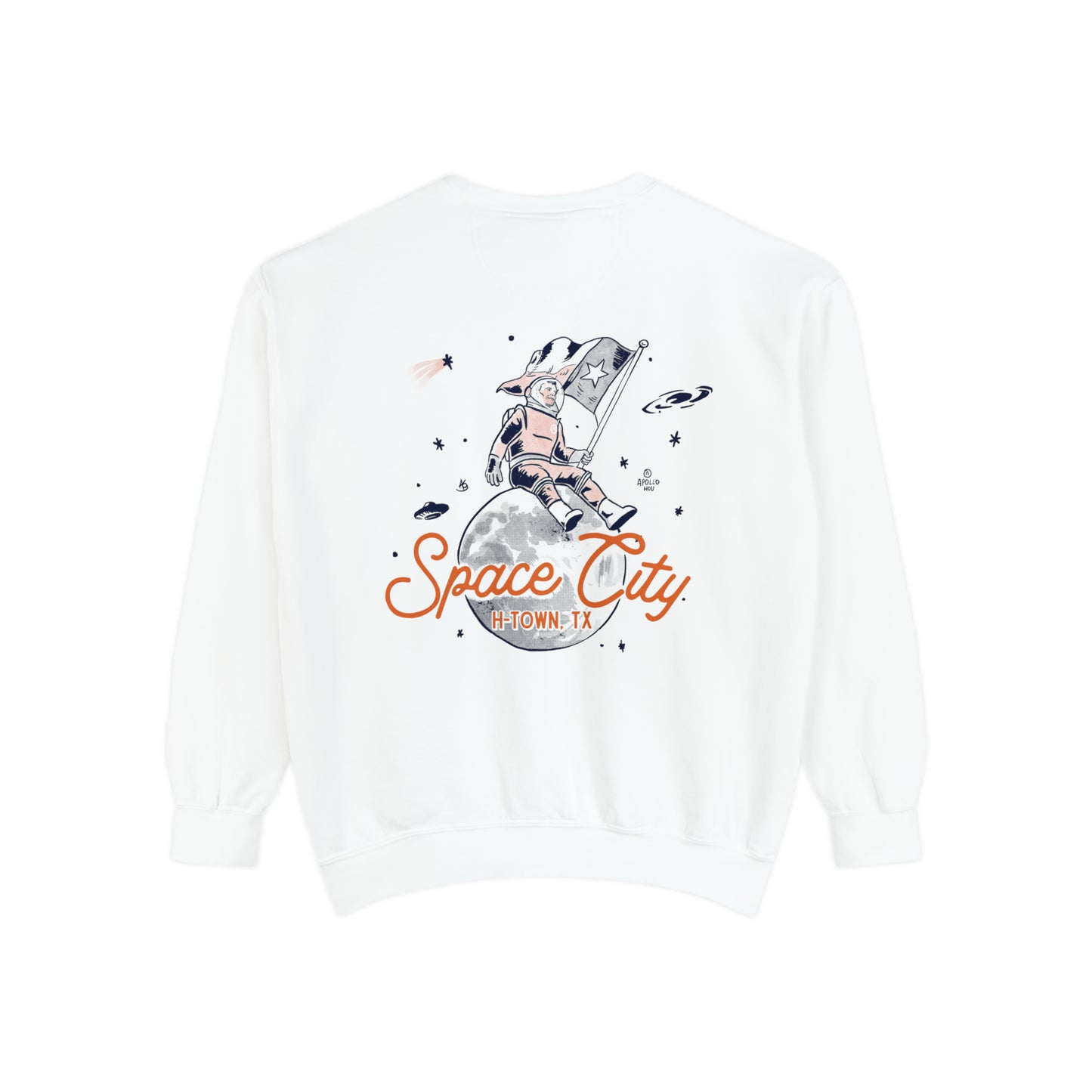 Space City Texas (Saturn) Unisex Comfort Colors Sweatshirt