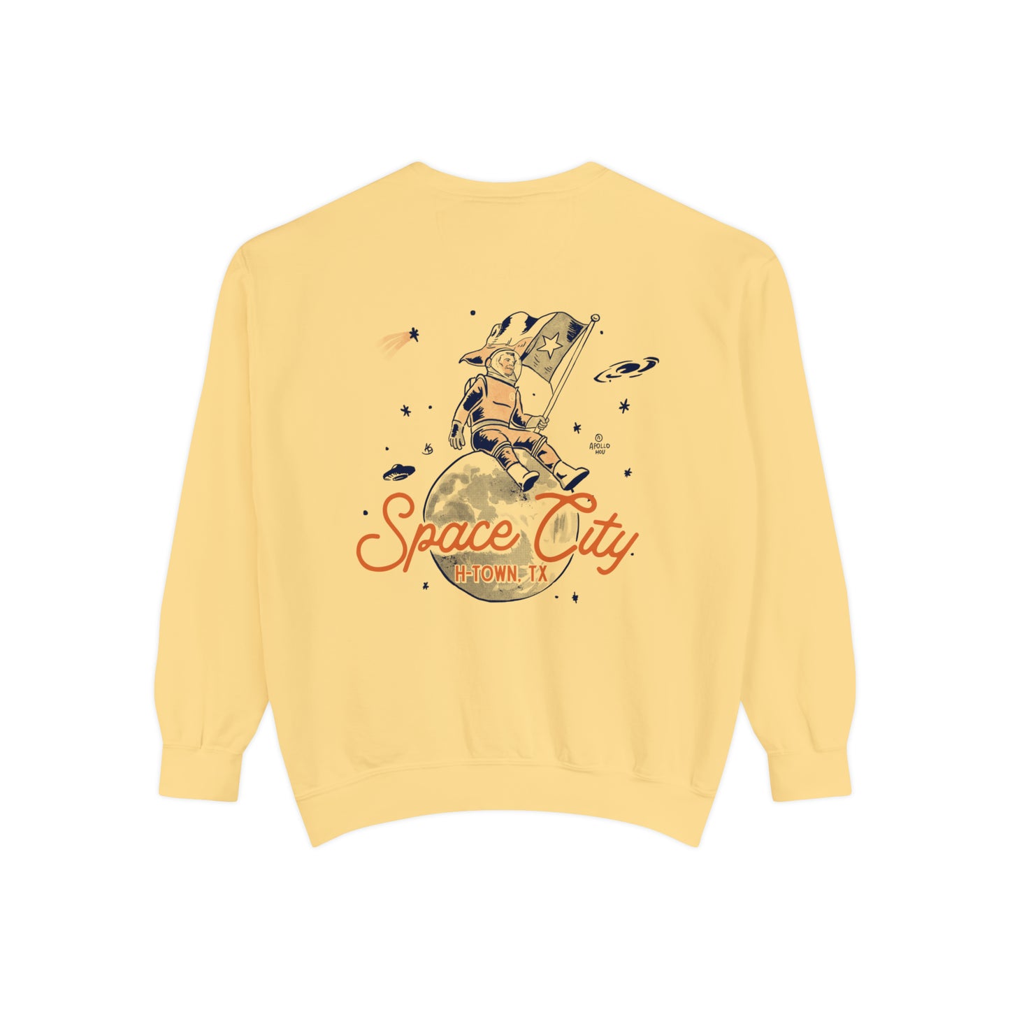 Space City Texas (Saturn) Unisex Comfort Colors Sweatshirt