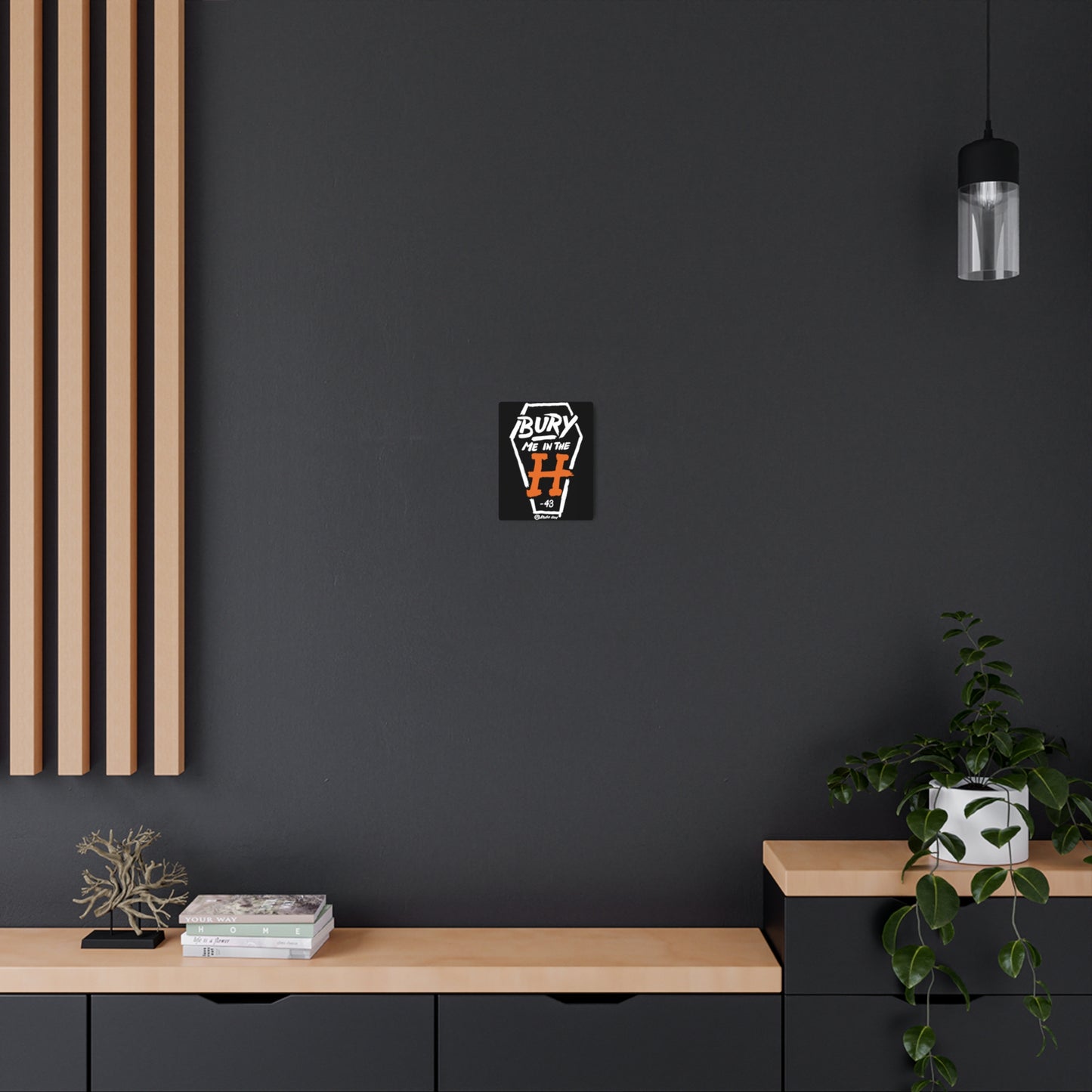 Bury Me In The H (Coffin) Metal Art Sign