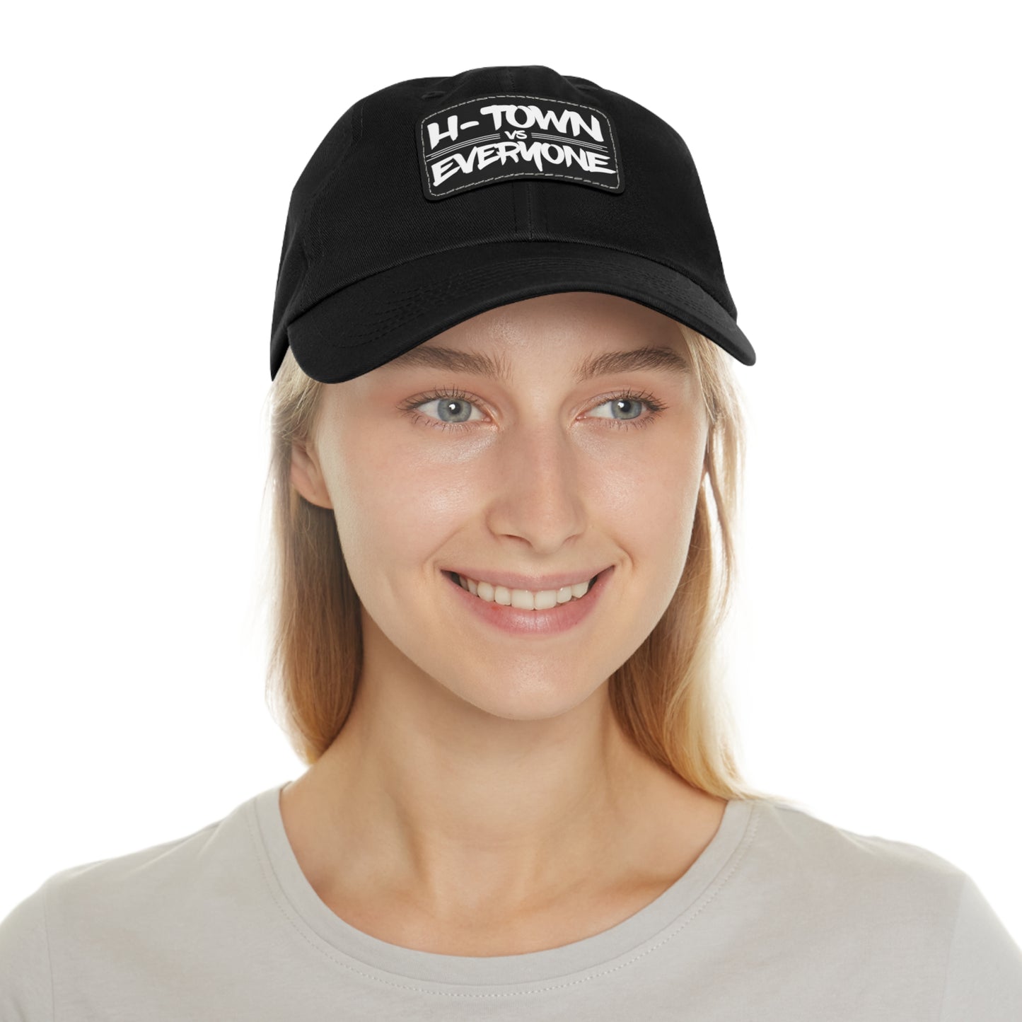 H-Town vs Everyone Leather Patch Dad Hat