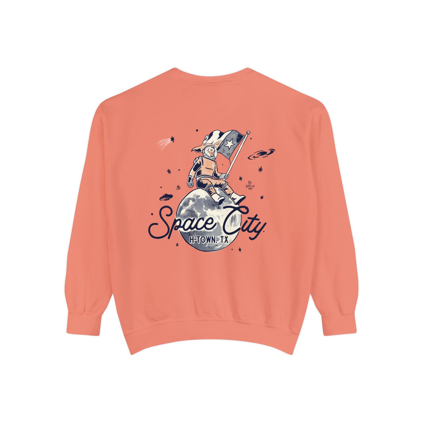 Space City Texas (Saturn) Unisex Comfort Colors Sweatshirt