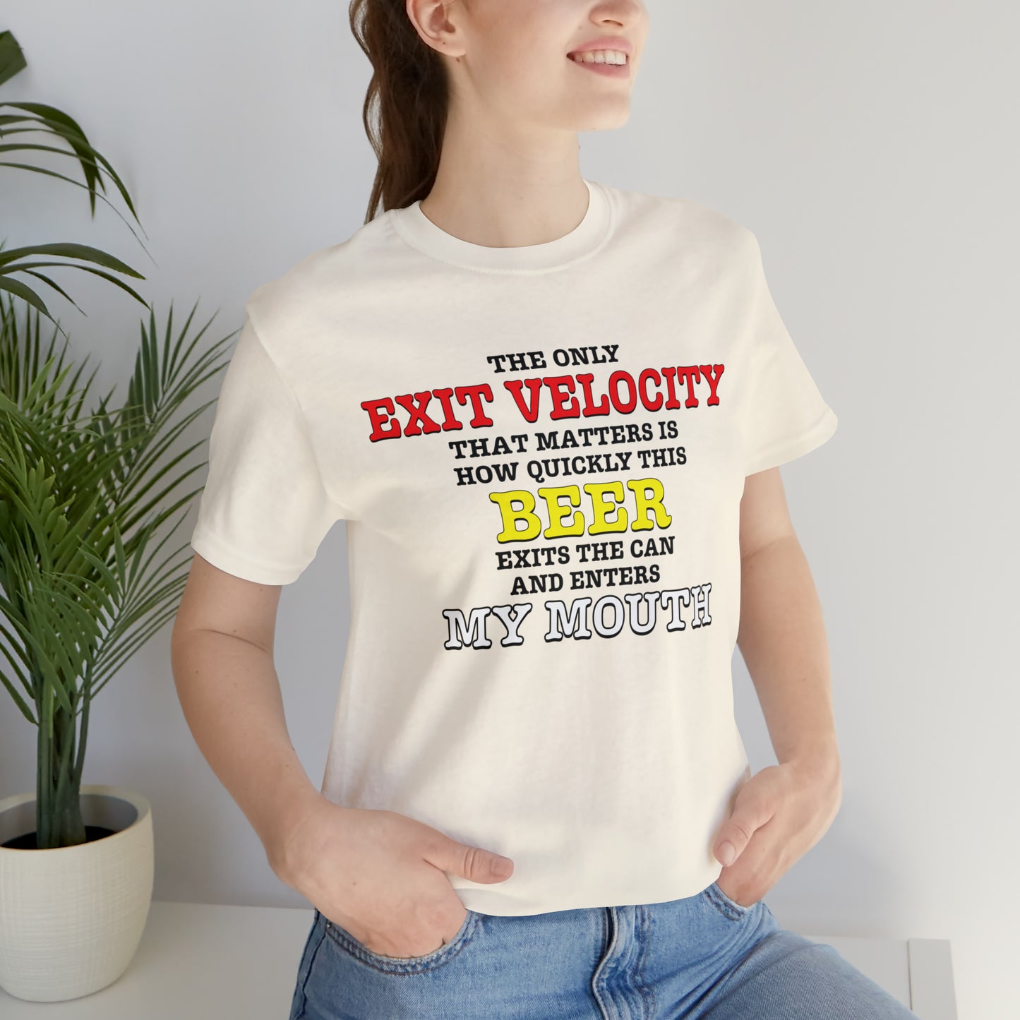 Beer Exit Velo Unisex Jersey Short Sleeve Tee