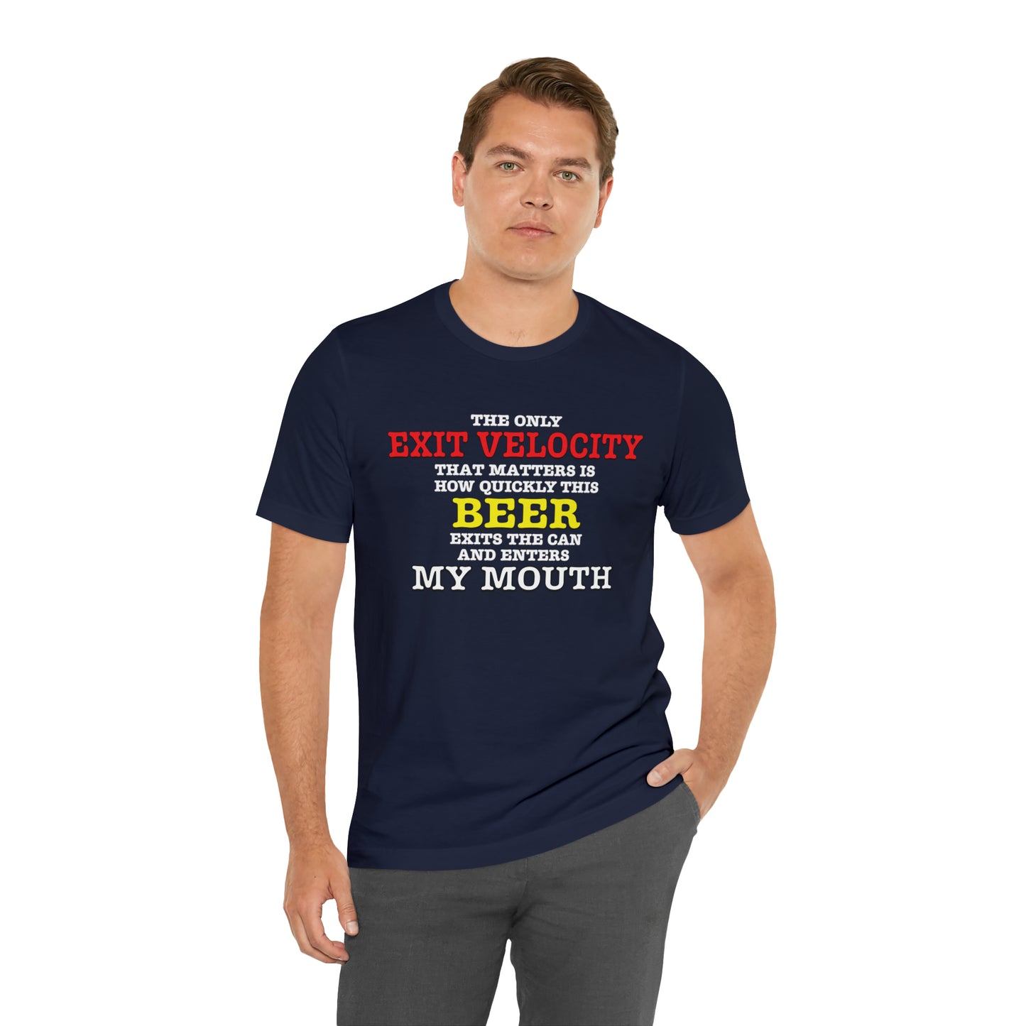 Beer Exit Velo Unisex Jersey Short Sleeve Tee