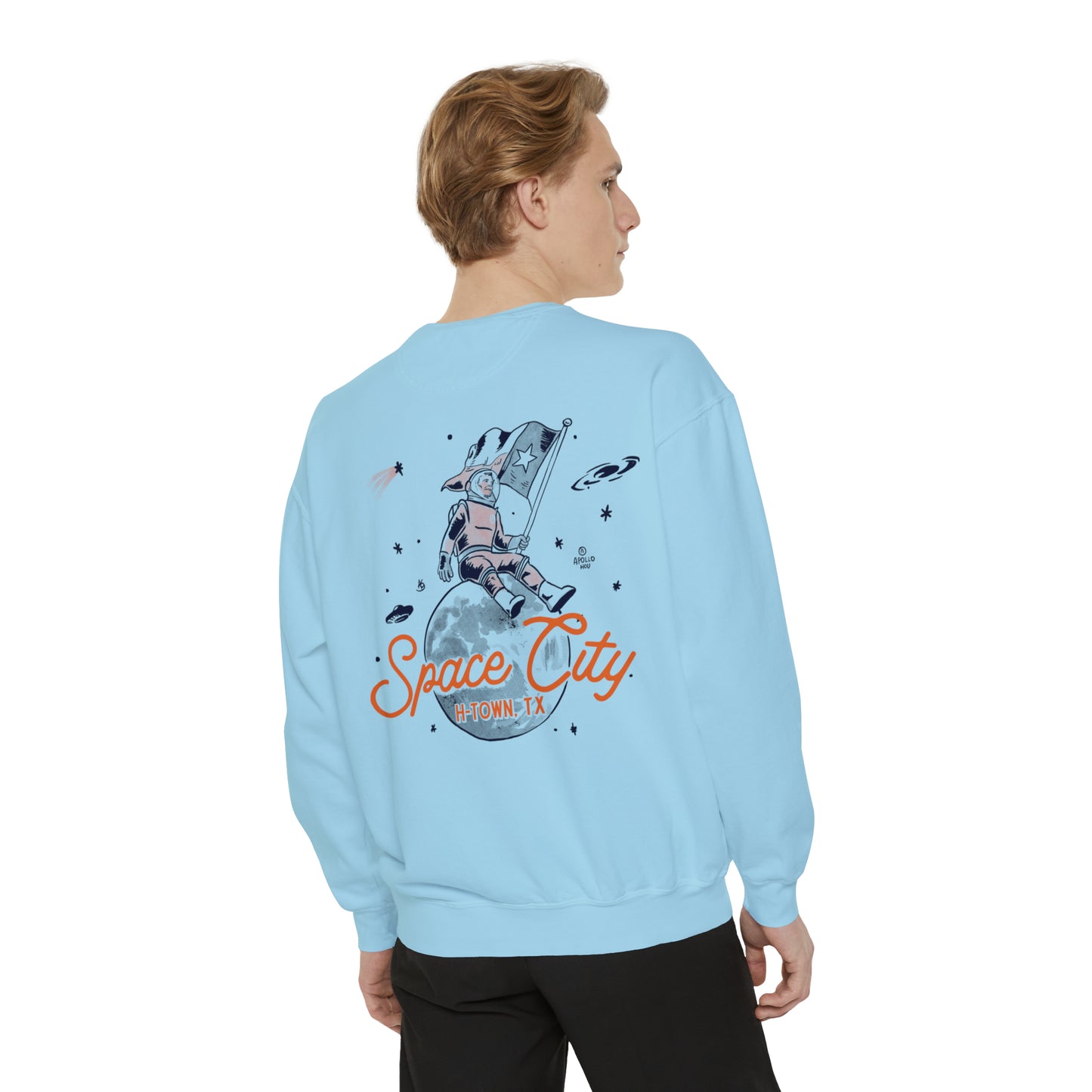 Space City Texas (Saturn) Unisex Comfort Colors Sweatshirt
