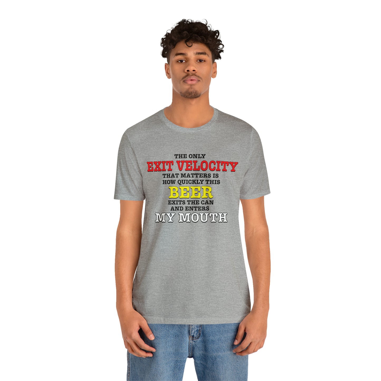 Beer Exit Velo Unisex Jersey Short Sleeve Tee