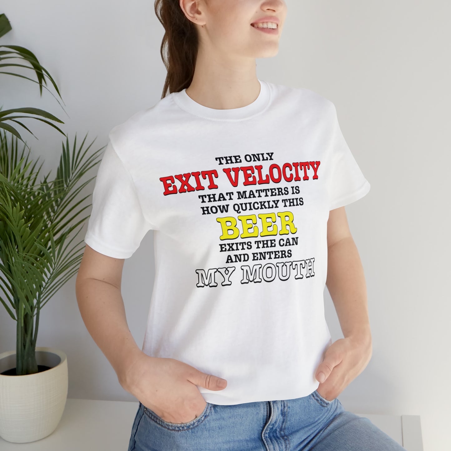 Beer Exit Velo Unisex Jersey Short Sleeve Tee