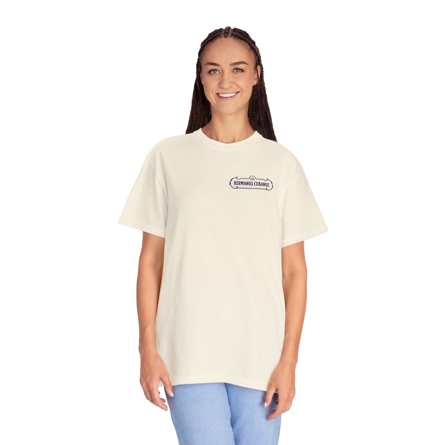 Los Hermanos Cubanos Premium Unisex Garment-Dyed T-shirt