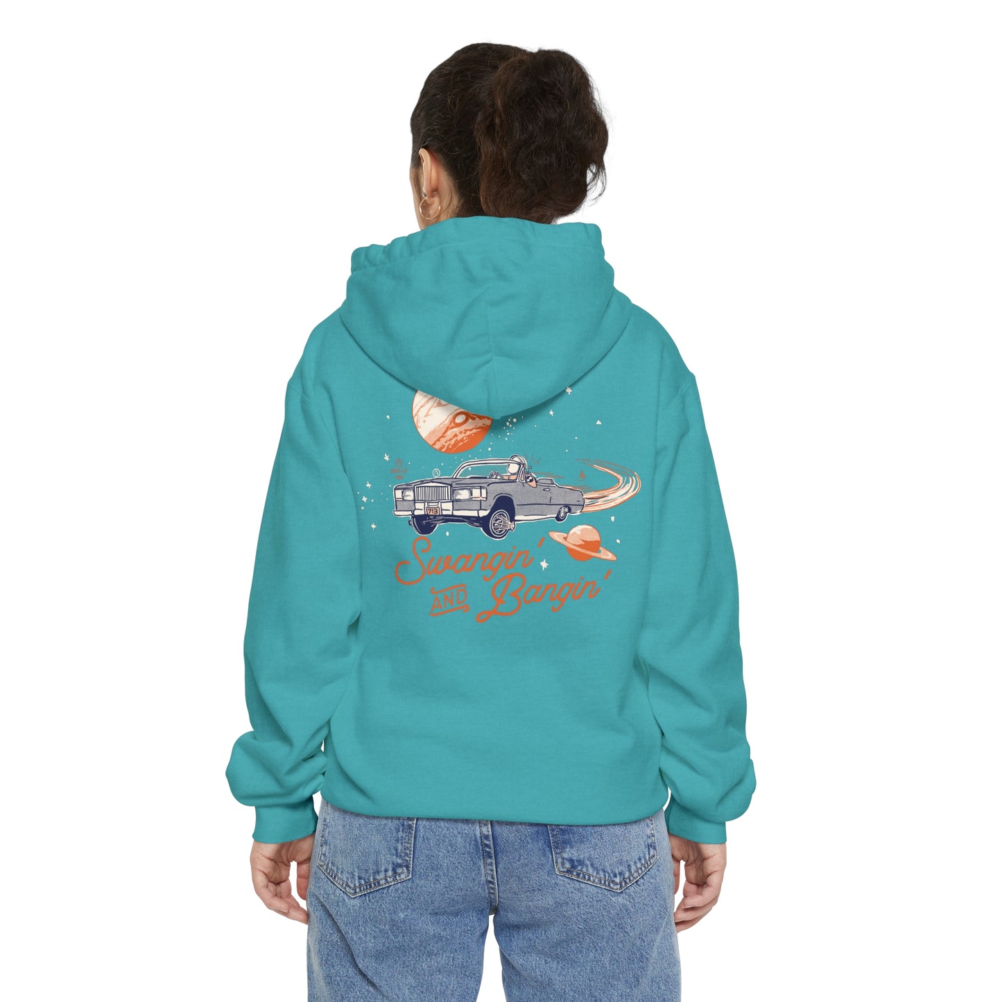 Swangin & Bangin (Saturn) Unisex Comfort Colors Hoodie