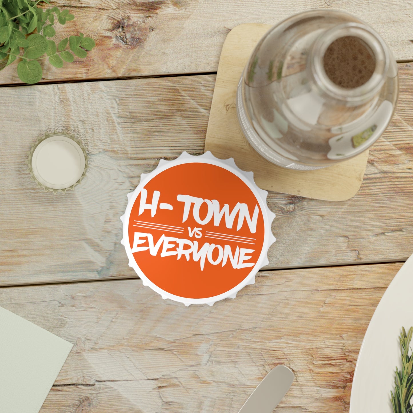 H-Town vs Everyone Bottle Opener