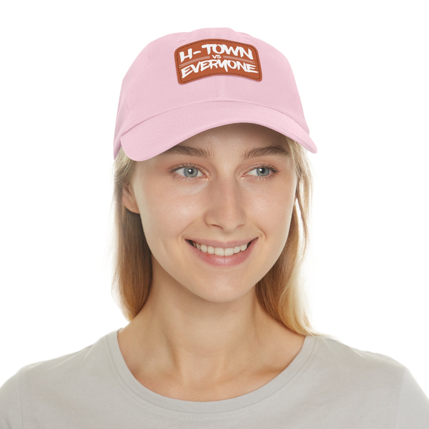 H-Town vs Everyone Leather Patch Dad Hat