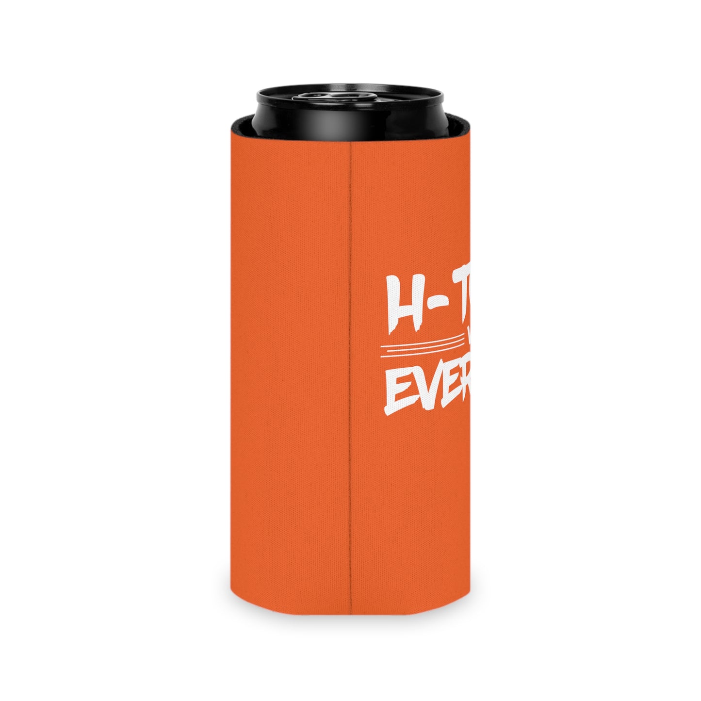 H-Town vs Everyone Orange Slim Can Koozie