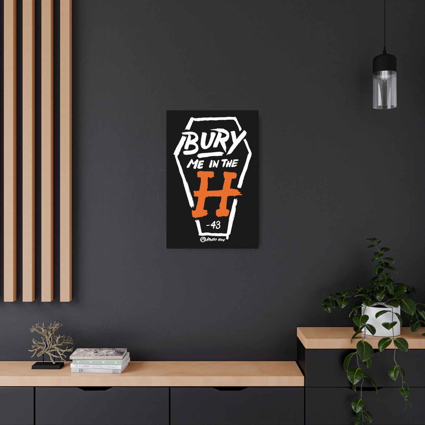 Bury Me In The H (Coffin) Metal Art Sign