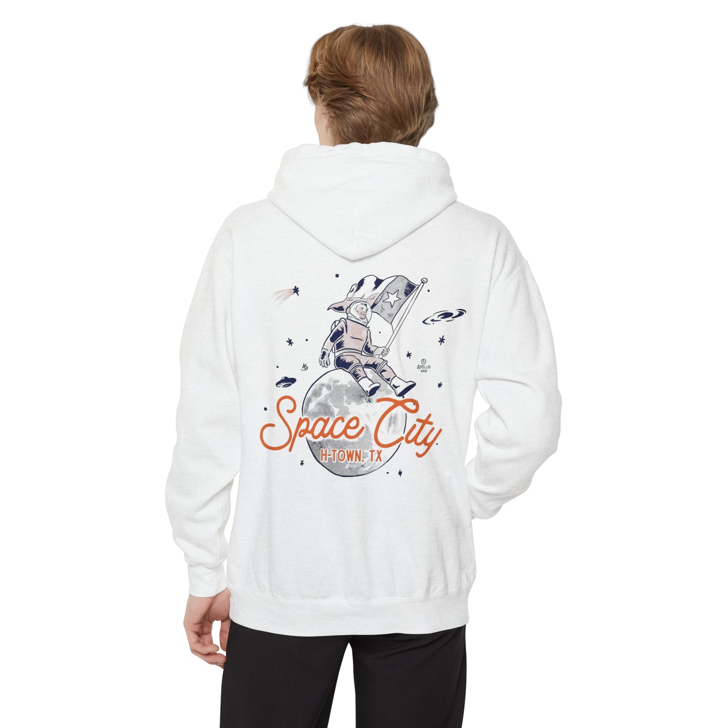 Space City Texas (Saturn) Unisex Comfort Colors Hoodie