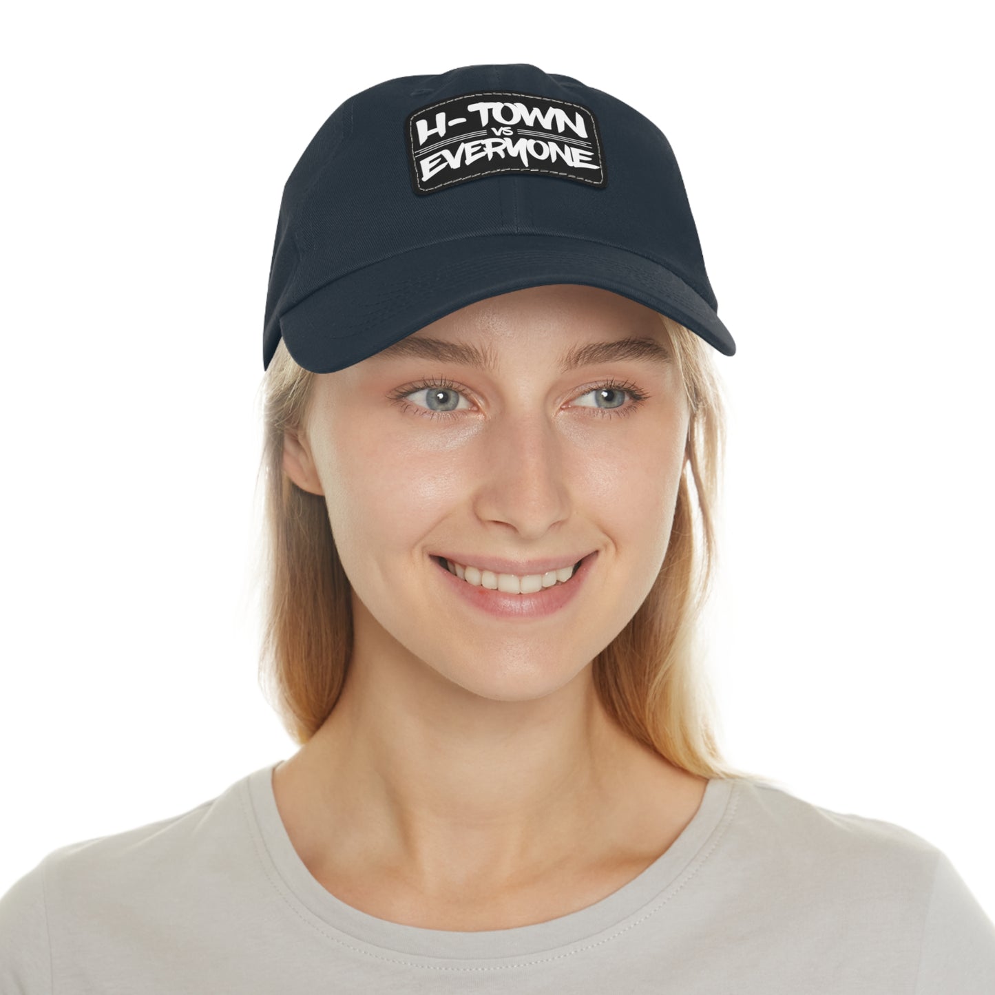 H-Town vs Everyone Leather Patch Dad Hat