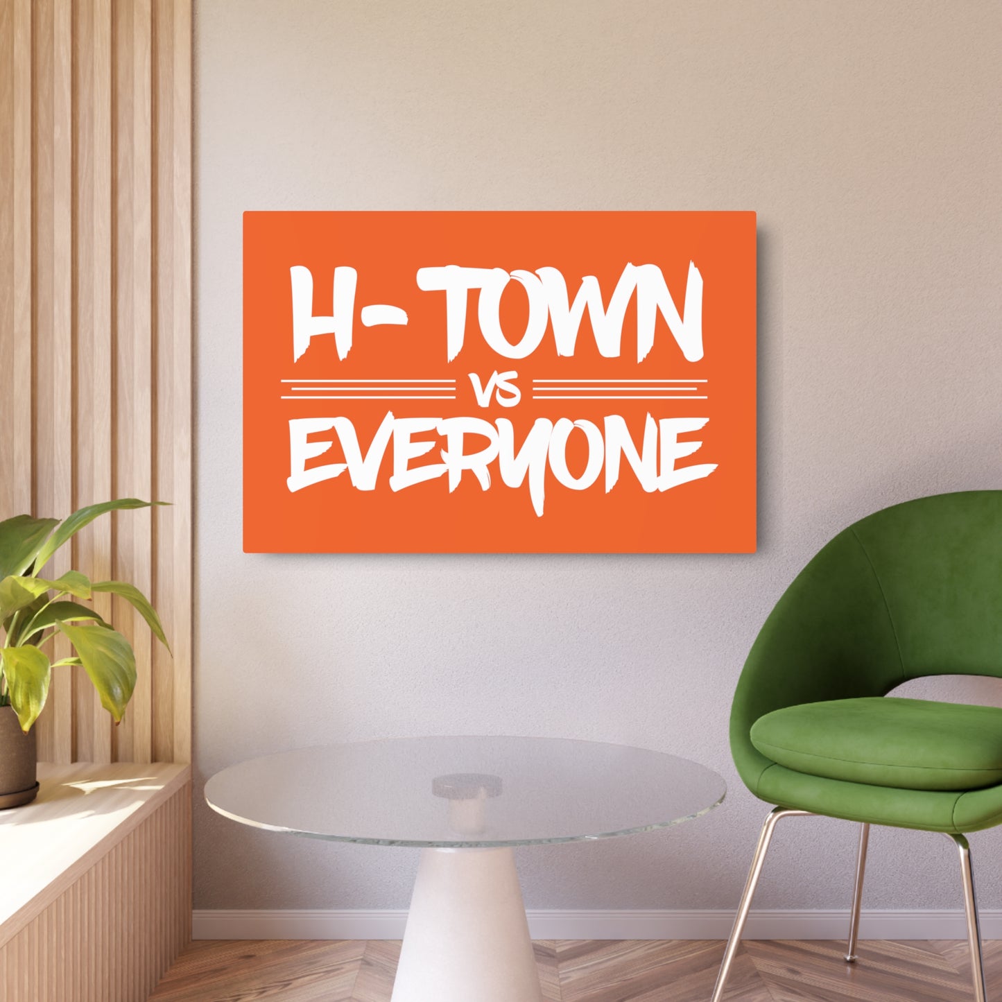 H-Town vs Everyone Metal Art Sign