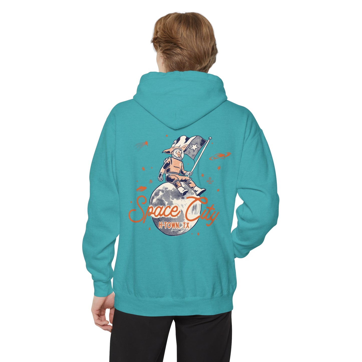 Space City Texas (Saturn) Unisex Comfort Colors Hoodie