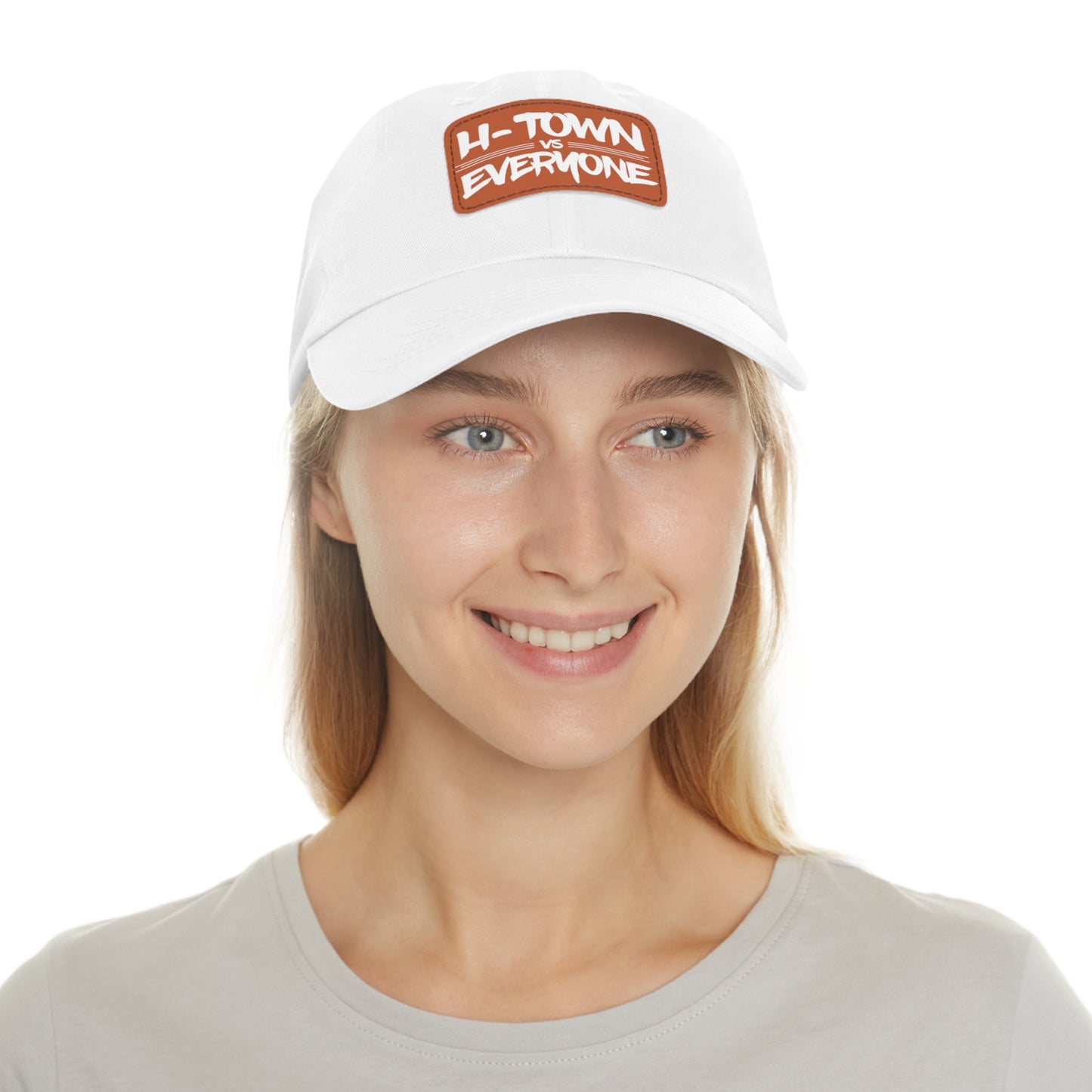 H-Town vs Everyone Leather Patch Dad Hat