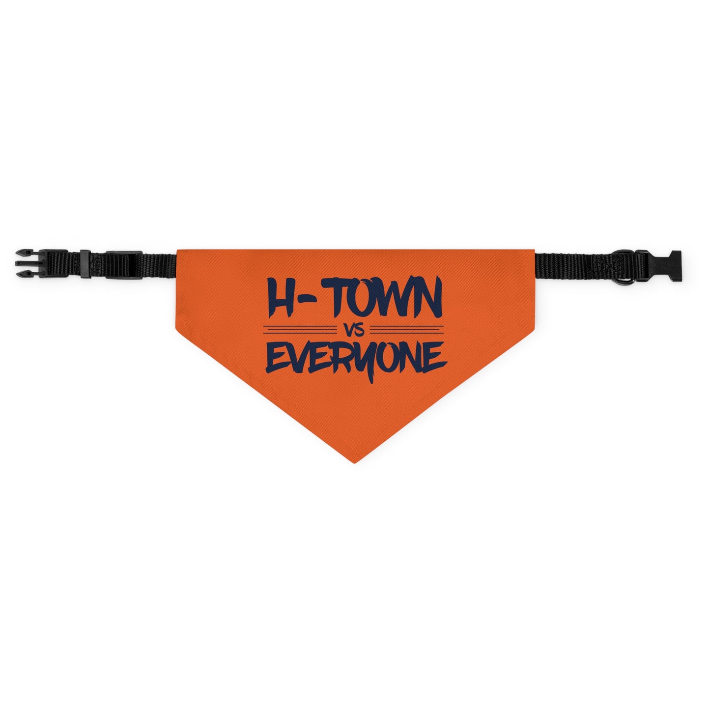H-Town vs Everyone Pet Bandana Collar (orange/navy)