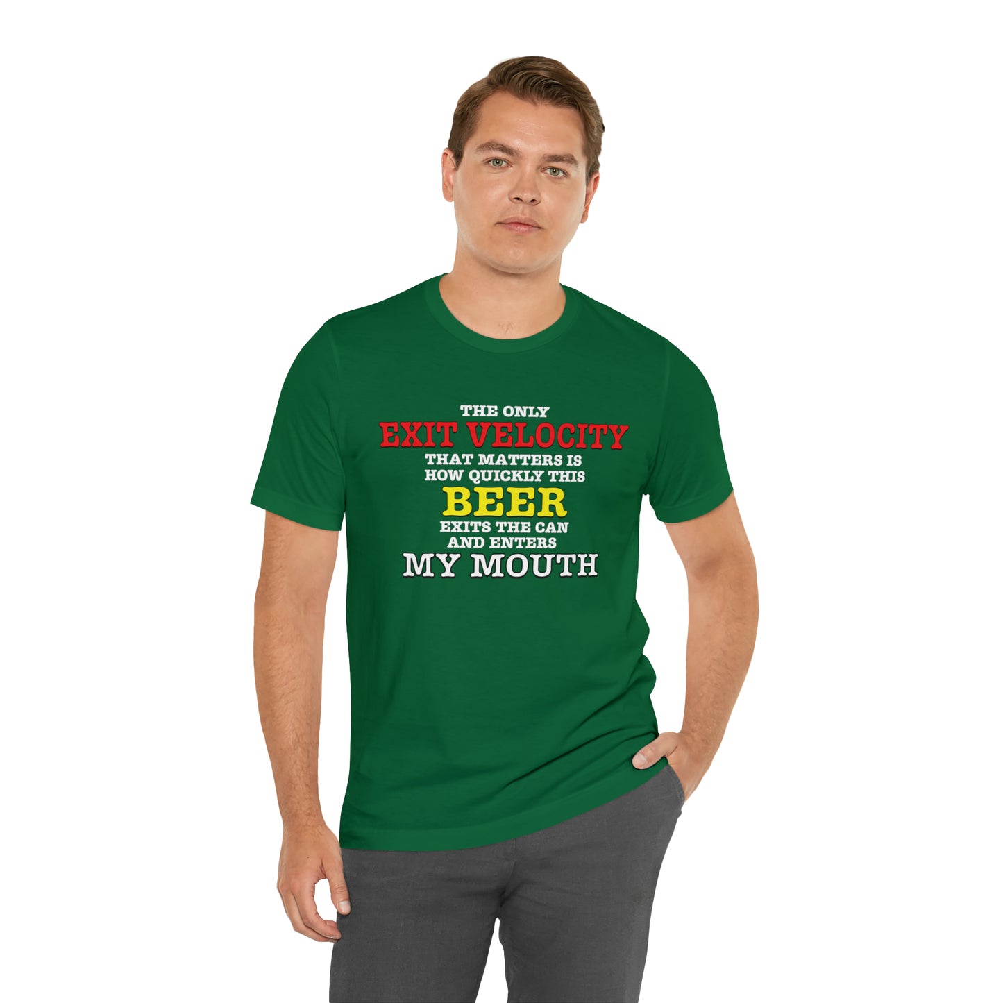 Beer Exit Velo Unisex Jersey Short Sleeve Tee