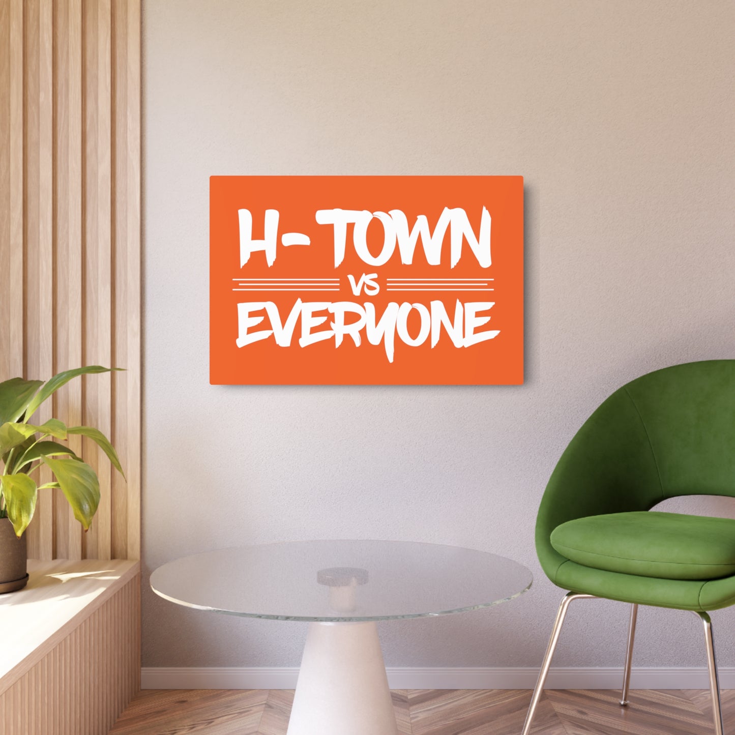 H-Town vs Everyone Metal Art Sign