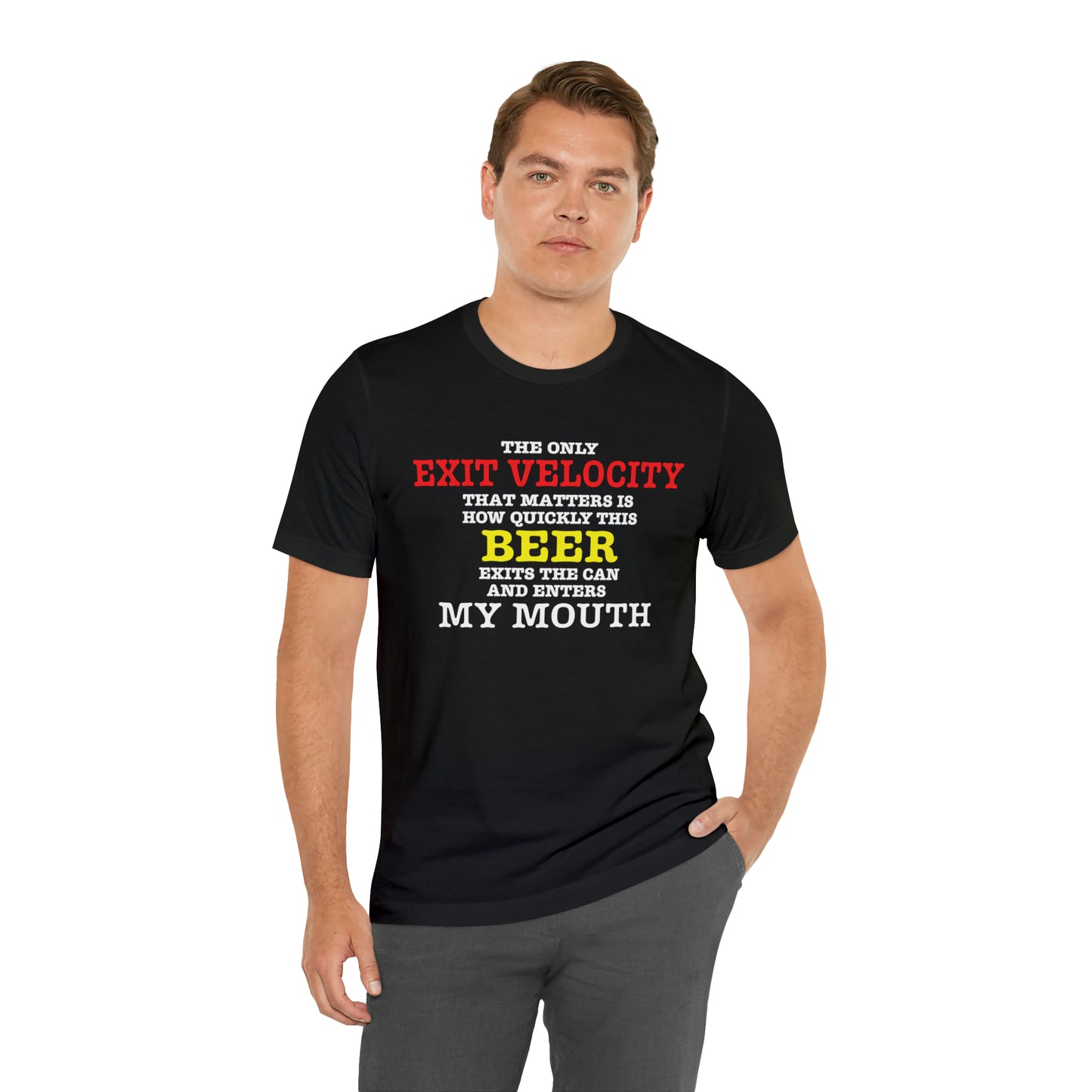 Beer Exit Velo Unisex Jersey Short Sleeve Tee