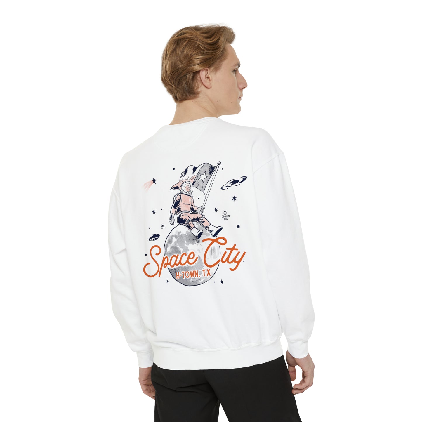Space City Texas (Saturn) Unisex Comfort Colors Sweatshirt