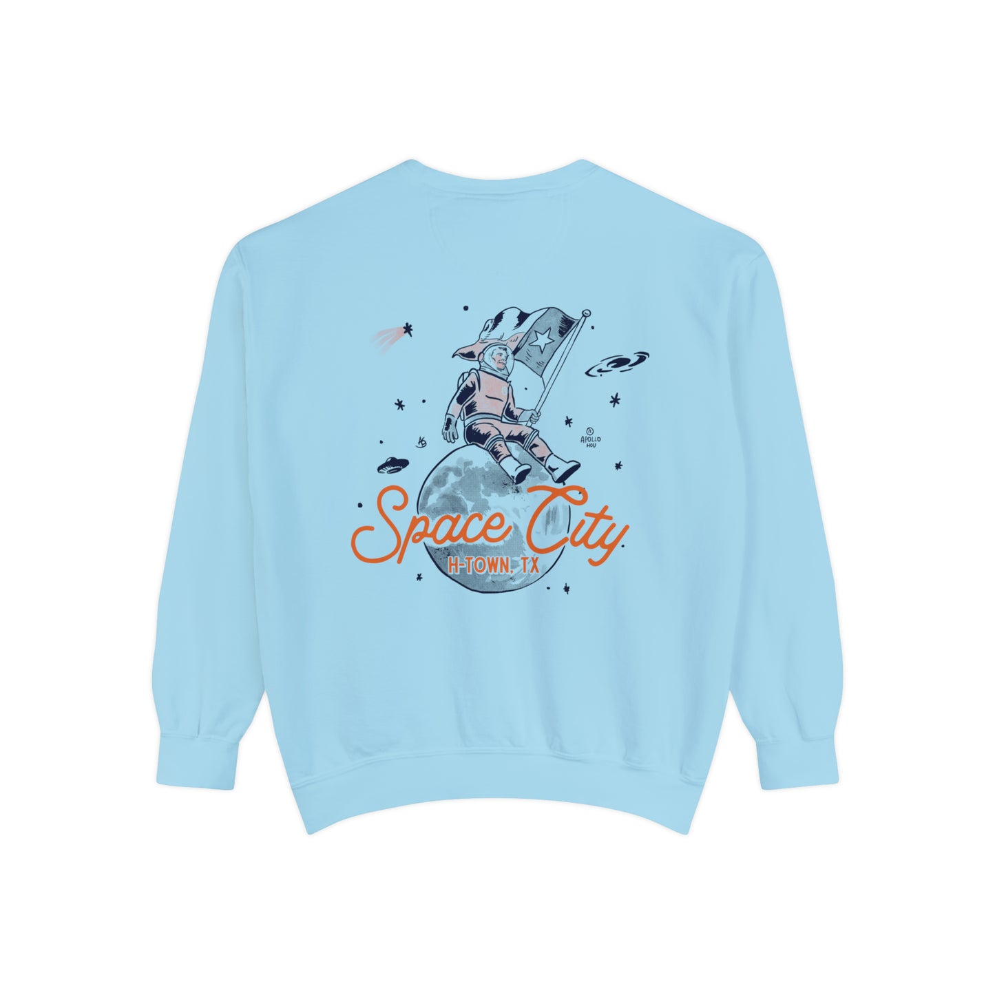 Space City Texas (Saturn) Unisex Comfort Colors Sweatshirt