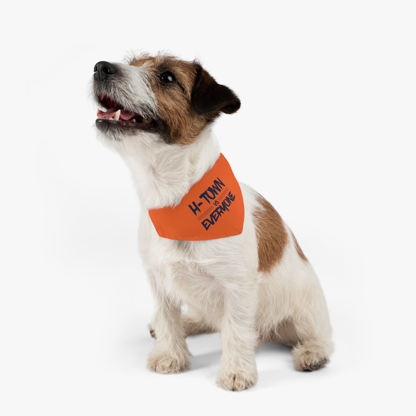 H-Town vs Everyone Pet Bandana Collar (orange/navy)