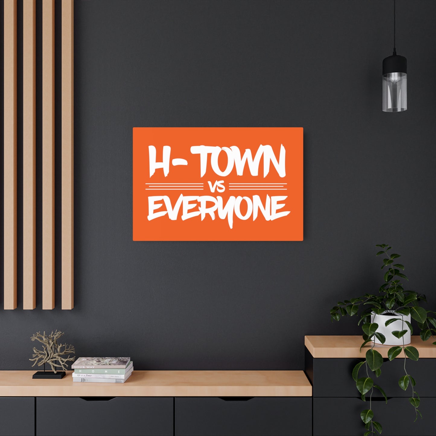 H-Town vs Everyone Metal Art Sign