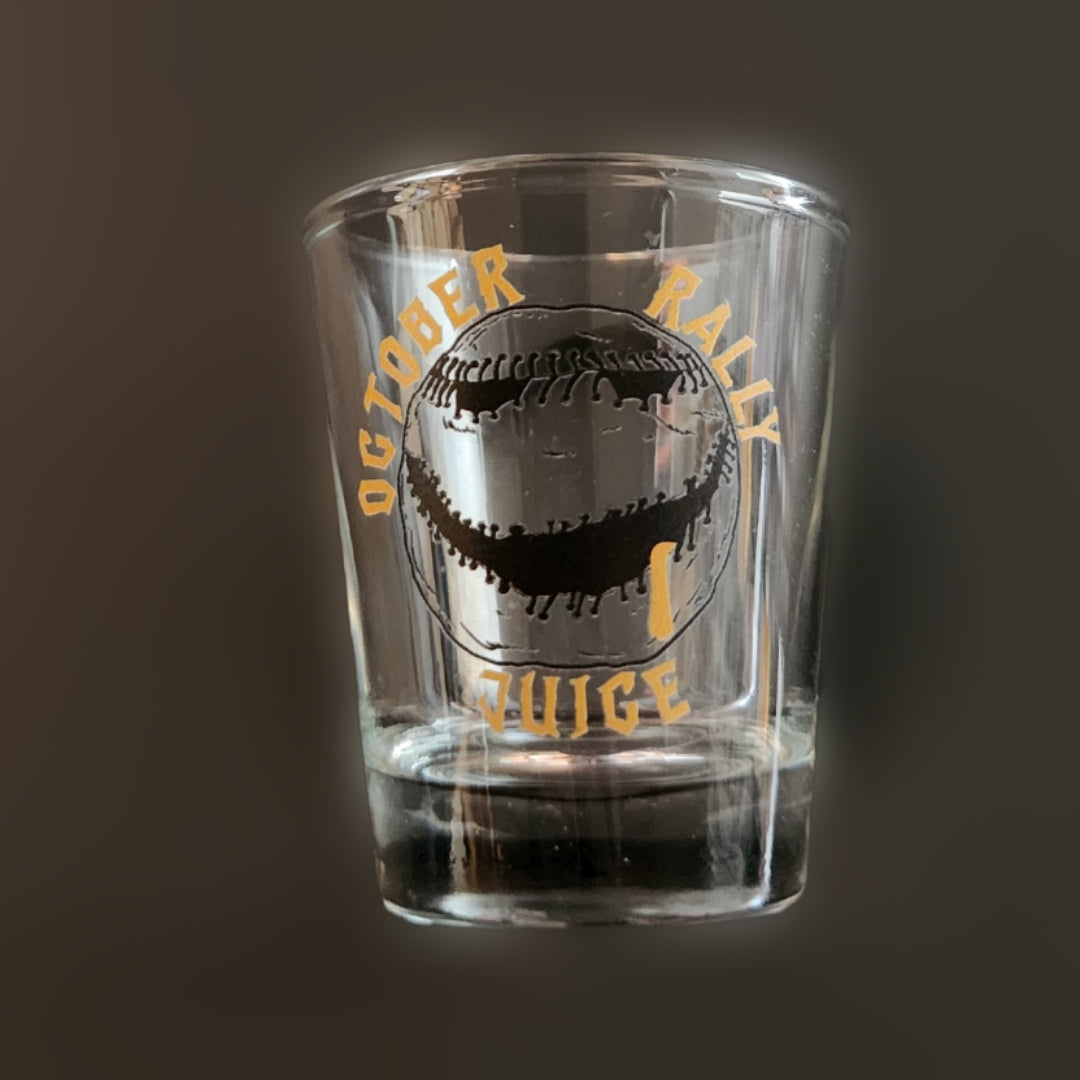 CLEARANCE October Baseball Shot Glass