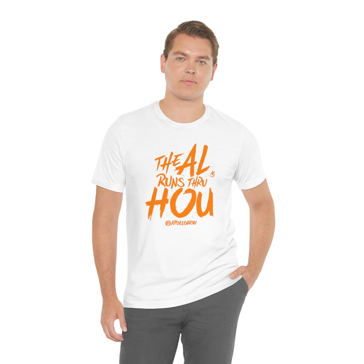 The AL Runs Thru HOU Unisex Jersey Tee